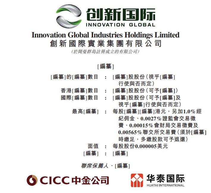 新股消息 | 创新国际递表港交所 预计氧化铝总年产能将至少为3000千吨