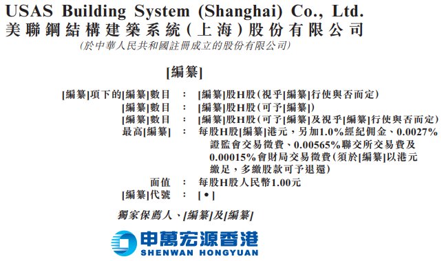 新股消息 | 美联股份递表港交所主板 在中国预制钢结构建筑市场的工业领域中排名第三