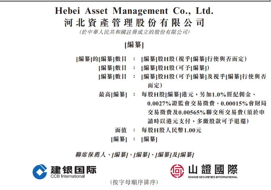 新股消息 | 河北资产管理股份有限公司递表港交所 已于河北省不良资产管理行业运营近十年