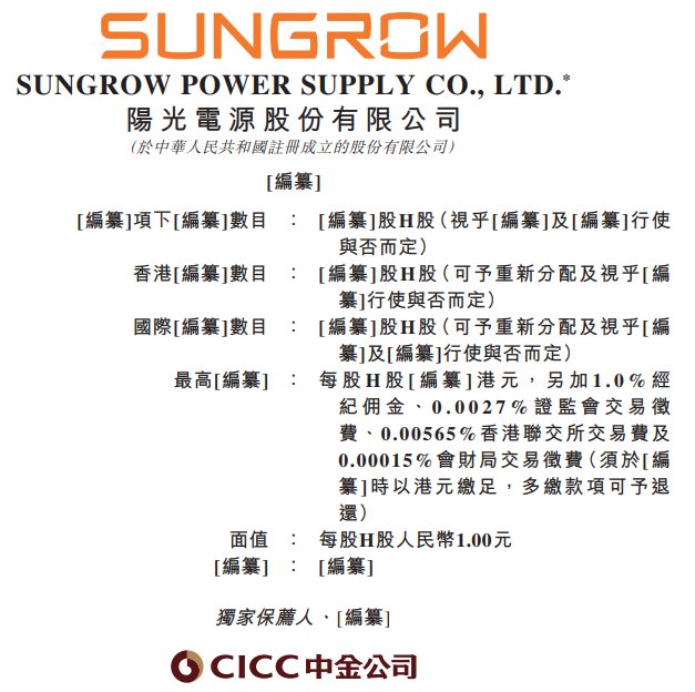 新股消息 | 阳光电源(300274.SZ)递表港交所 光伏逆变器出货量连续十年保持全球领先